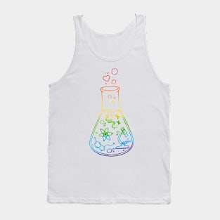 Science Glass Flask Biotech Microbiology Lab Tank Top